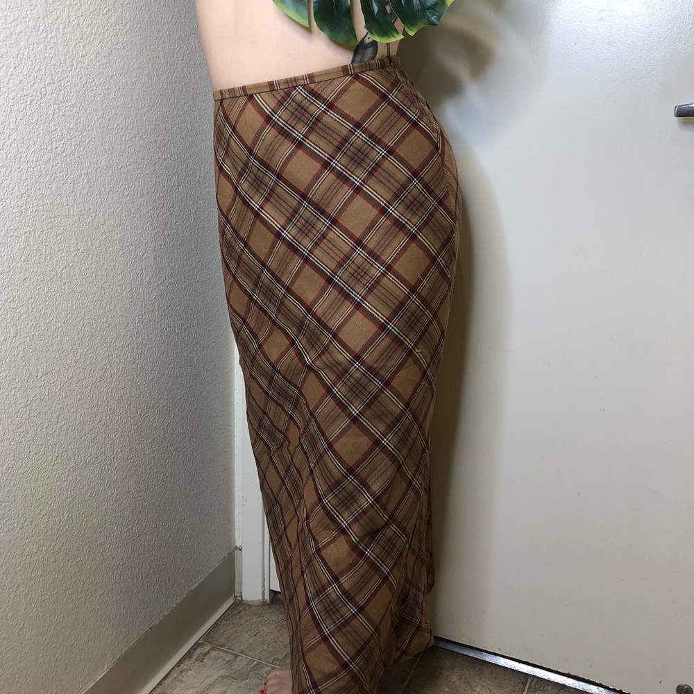 Style & Co. Petite Long Plaid Skirt | 10P